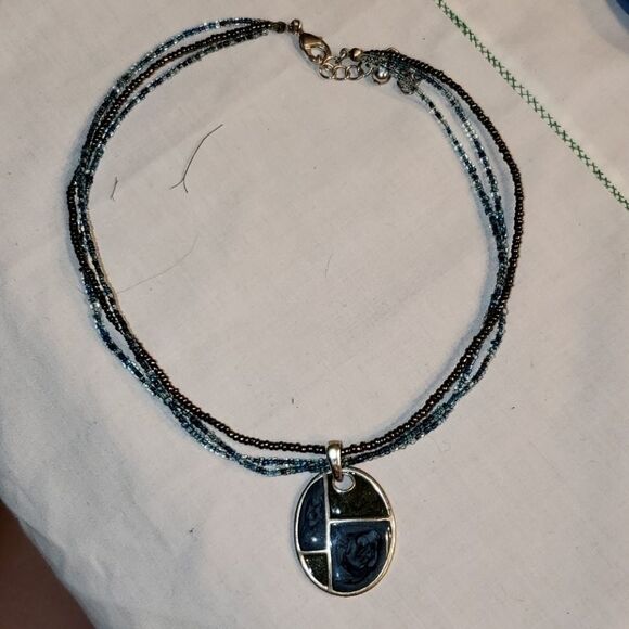 Blue vintage‎ necklace - Picture 6 of 6